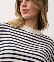 Laden Sie das Bild in den Galerie-Viewer, 0039Italy Kaschmir-Wolle-Mix Pullover Amadea Stripe Rundhalsausschnitt
