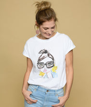 Load the image into the gallery viewer, Railin cotton T-shirt round neck short sleeve
