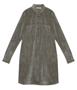 0039Italy Corduroy shirt dress Marisa