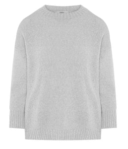 0039Italy cashmere-wool blend jumper Amadea round neckline