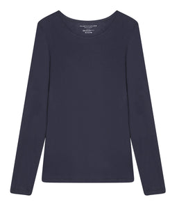 Majestic Filatures cotton-cashmere shirt round neck long sleeve