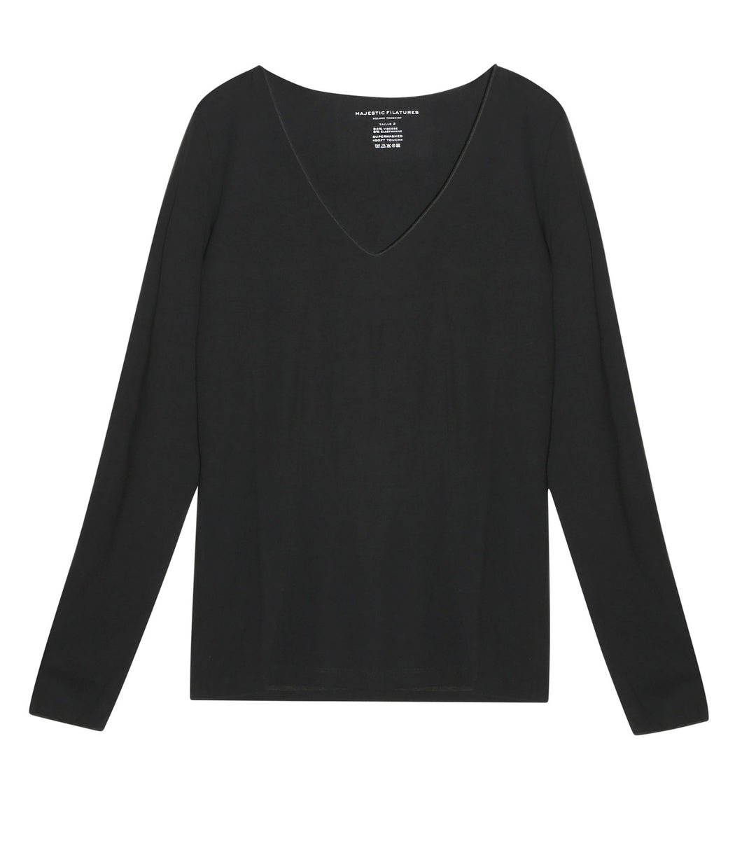 Majestic Shirt V-Neck Long Sleeve